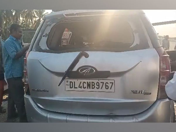 Damaged car (Photo/ANI)