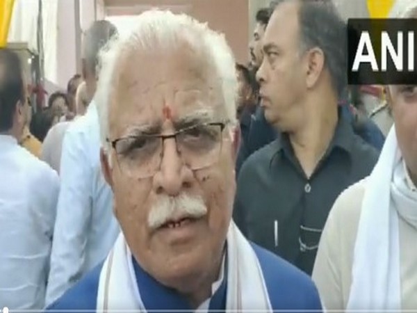 Haryana Chief Minister Manohar Lal Khattar (Photo/ANI)