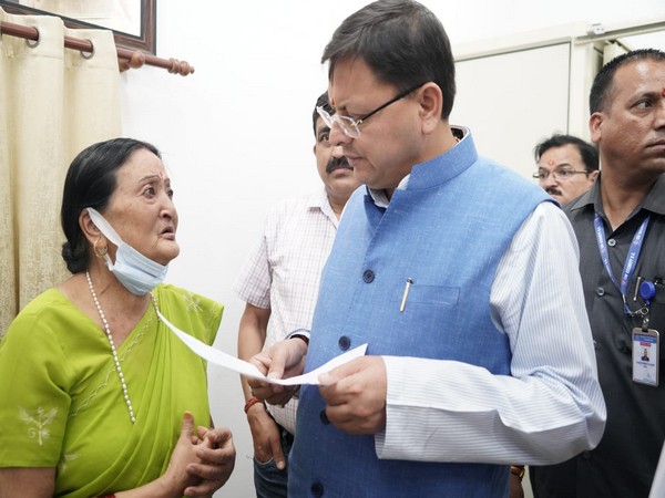 Uttarakhand Chief Minister Pushkar Singh Dhami is meeting people from different areas of the state. (Photo/ANI)