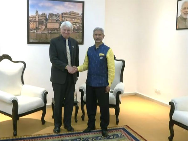 EAM S Jaishankar with UK's International Development Minister Andrew Mitchell (Photo/ANI)
