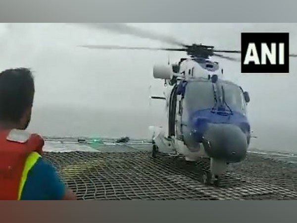 Indian Coast Guard evacuates 50 persons from Oil Rig 'Key Singapore (Photo/ANI)