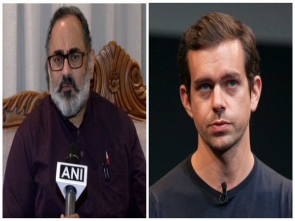 Union minister Rajeev Chandrasekhar and Twitter co-founder Jack Dorsey (Photo/ANI)