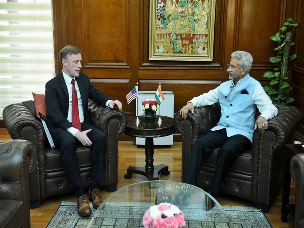 S Jaishankar with US National Security Advisor Jake Sullivan in New Delhi  (Photo Credit: Twitter/@DrSJaishankar)