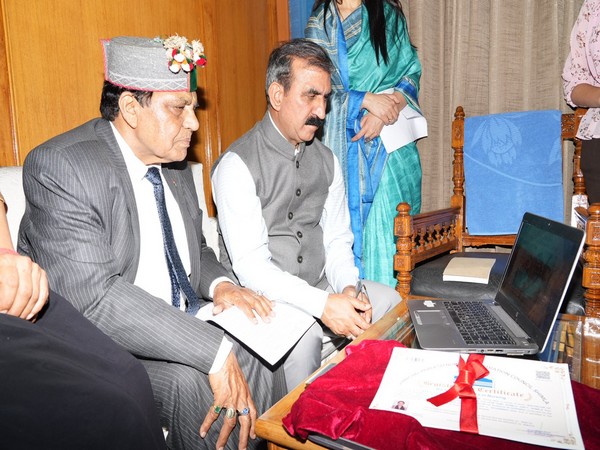 Himachal CM Sukhvinder Singh Sukhu inaugurates online portal of Nurses Council. (Photo/ANI)