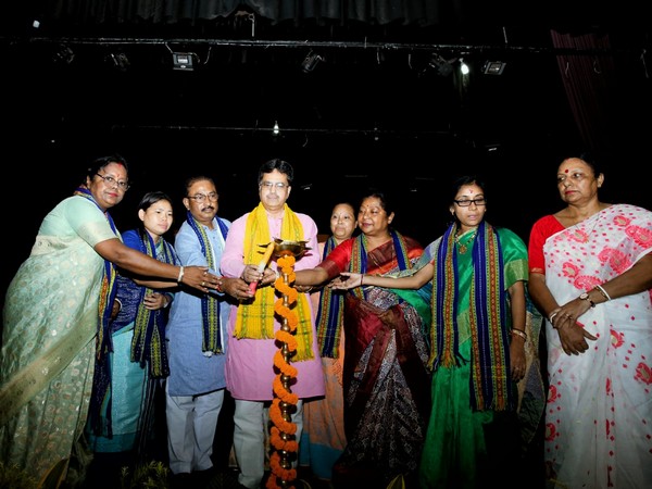 Tripura Chief Minister Manik Saha at 'Vidushi Mahila Sanmelan' (Photo/ANI)