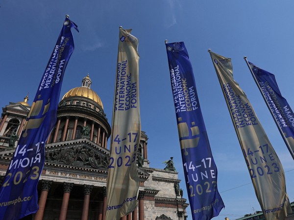 Flags with the logo of the St. Petersburg International Economic Forum (SPIEF) (Image Credit: Reuters)