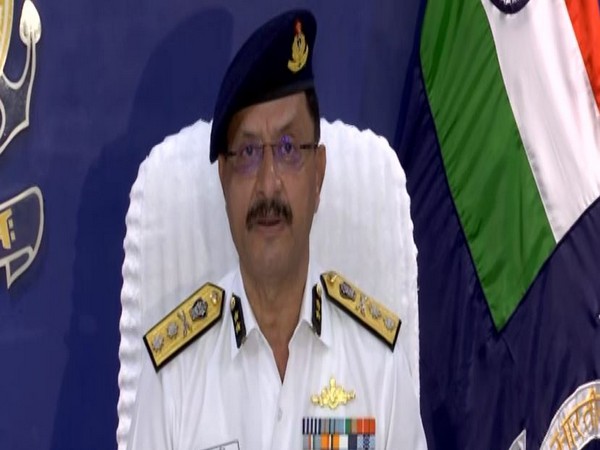 Commander of Indian Coast Guard of Region (North West) Inspector General AK Harbola (Photo/ANI)
