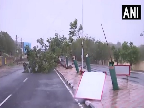 Cyclone Biparjoy effects in Kutch, Gujarat (Photo/ANI)