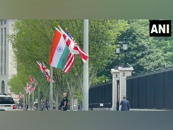 Indian flag flies high outside the White House (Photo/ANI)