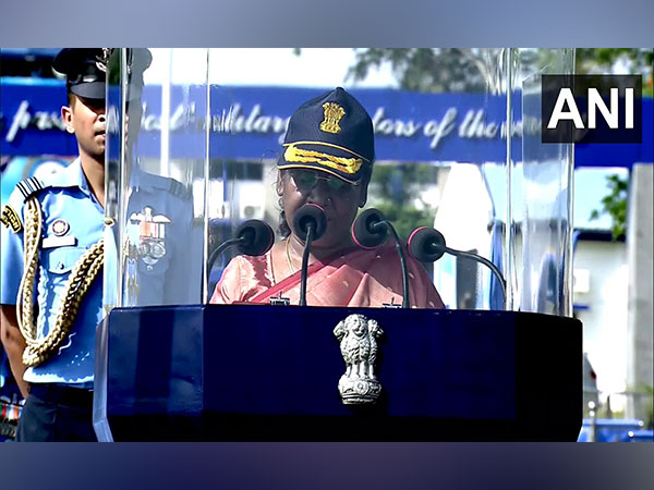 President Droupadi Murmu at Air Force Academy in Dundigal (Photo/ANI)