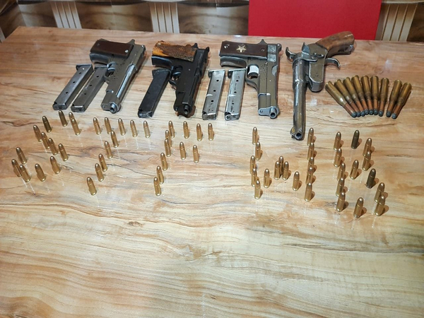 Arms & ammunition recovered during STF raid (Photo/ANI)