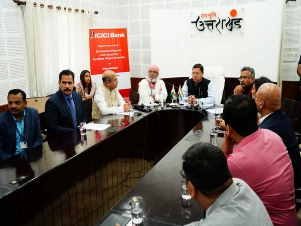 Uttarakhand CM Pushkar Singh Dhami virtually inaugurates 55 bridges(Photo/ANI)