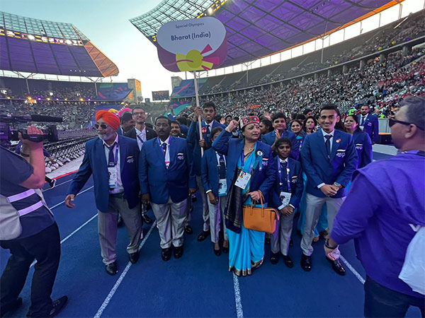 Indian contingent at Special Olympics World Games opening ceremony (Image: SOB)