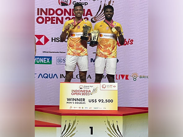 Satwiksairaj Reddy and Chirag Shetty after winning Indonesia Open (Image: BAI media)