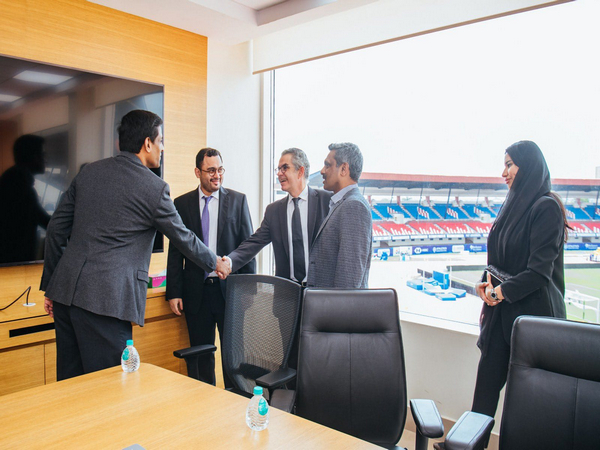 SAFF representatives in India (Photo/AIFF) 