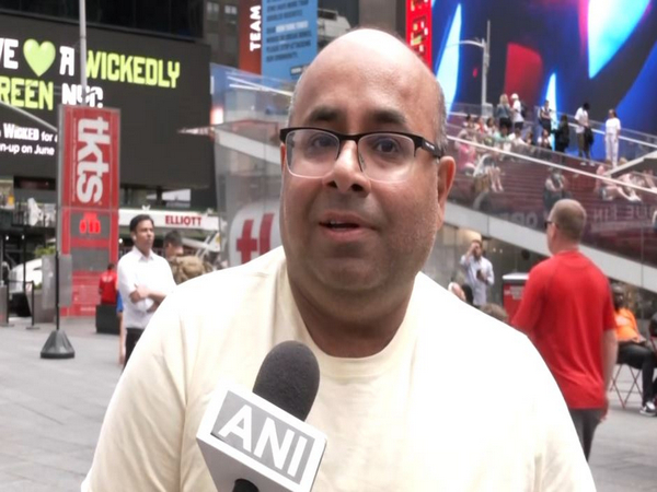 Ashish Bhatia, an Indian-origin man at Times Square (Photo/ANI)