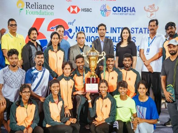 Tamil Nadu athletes bagging overall champions title at National Inter-State Athletics Championships (Image: AFI)