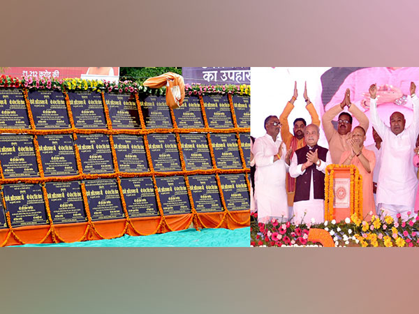 UP CM lays foundation stone for development projects worth Rs 1212 crore (Photo/ANI)
