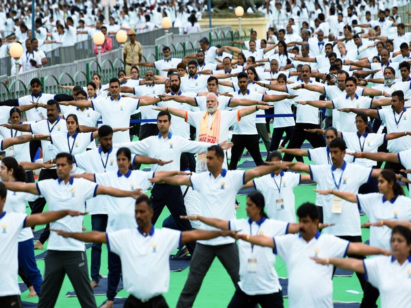 PM Modi during Yoga Day celebration (File photo)