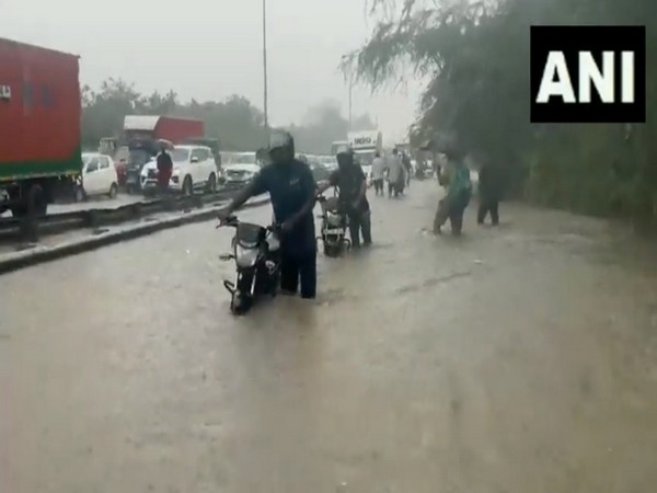 Visuals from Narsinghpur Chowk, Gurugram (Photo/ANI)