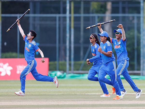 Team India celebrating. (Photo- BCCI Women Twitter)