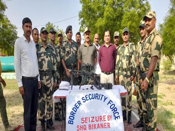 BSF recovers Pak drone, suspected narcotics in Rajasthan's Gharsana. (Photo/BSF Rajasthan Twitter)
