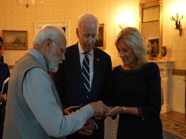 PM Narendra Modi, US President Joe Biden, US First Lady Jill Biden (Photo/ANI)