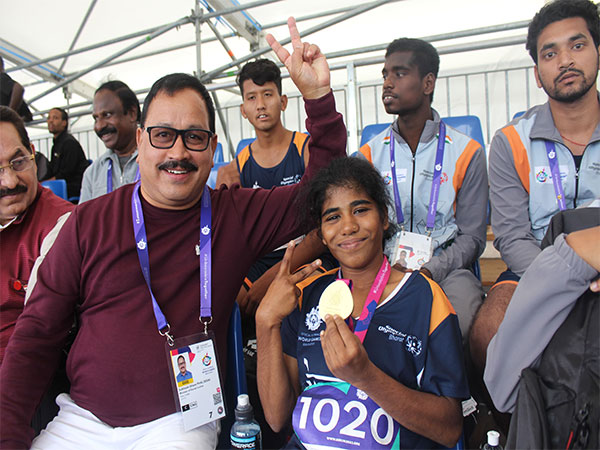 Geetanjali Nagvekar after winning gold medal in Special Olympics World Games (Image: SOB)