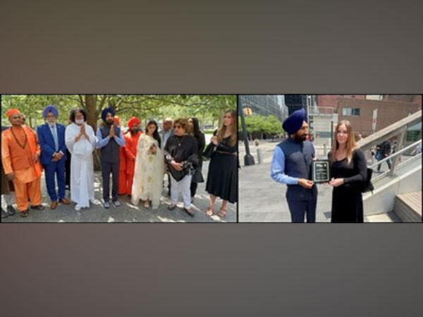 Satnam Singh Sandhu, Chancellor Chandigarh University & Convener IMF along with religious leaders of minority communities pays tribute to 9/11 terror victims at New York, USA