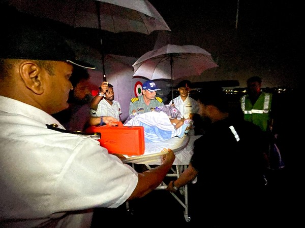 Navy's Dornier carries out night evacuation of child from Lakshadweep (Photo/ANI)