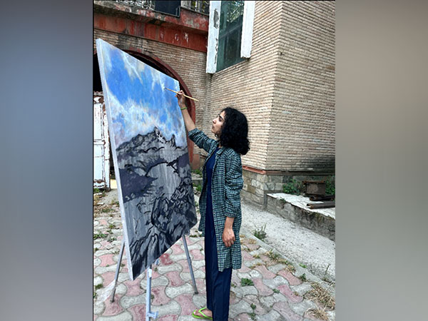 Shah Ifra has established herself as a prominent figure in the world of Kashmiri art. (Photo/ANI)