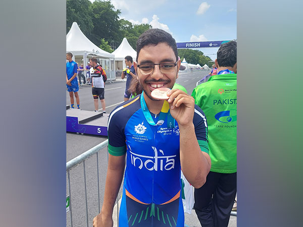 Neel Yadav won Bronze in 5 Km Road Race at Special Olympics World Games (Image: SOB)