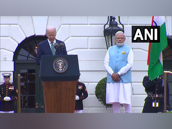 US President Joe Biden and Prime Minister Narendra Modi at the White House (Photo/ANI)