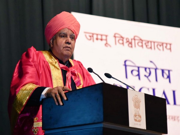 Jagdeep Dhankhar at Jammu University(ANI)