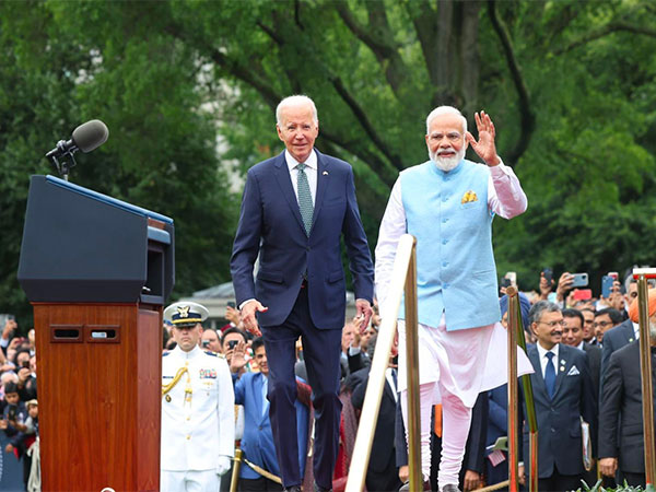 US President Joe Biden and PM Modi in US. (Photo: ANI)