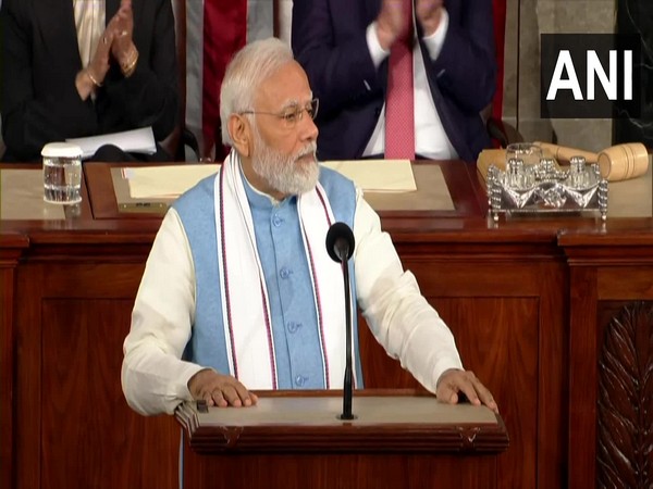 Prime Minister Narendra Modi addresses joint session of US Congress. (Photo: ANI)
