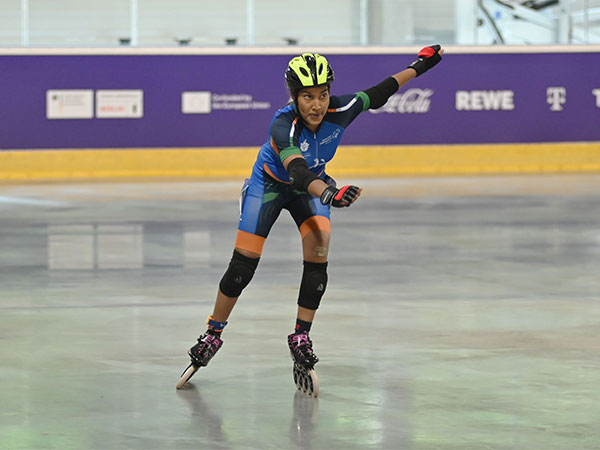 Roller skater Saraswati in action during Special Olympics World Games (Image: SOB)