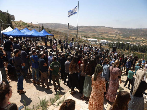 Hundreds of Israelis gathered in Shiloh in Samaria (Photo/TPS)