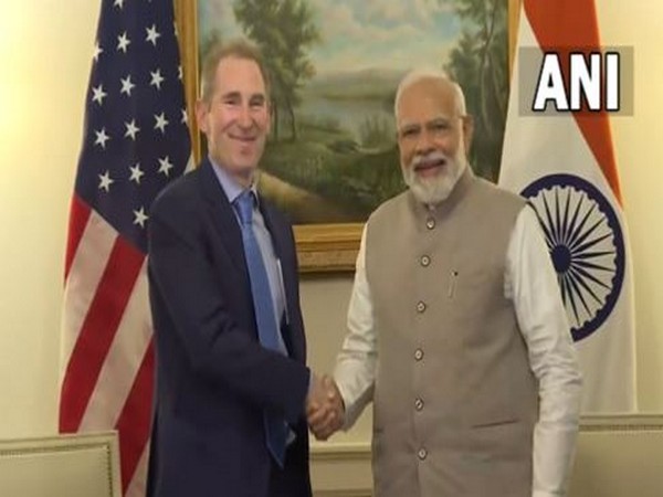 Amazon CEO Andrew Jassy with Prime Minister Narendra Modi. 