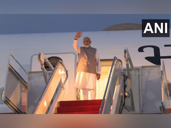 Prime Minister Narendra Modi emplanes for Egypt. (Photo: ANI)