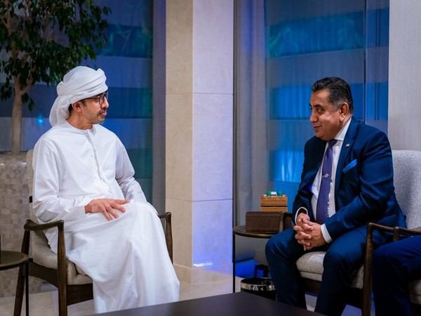 UAE Minister of Foreign Affairs Sheikh Abdullah bin Zayed Al Nahyan, UK Minister of State for Middle East Lord Tariq Ahmad (Image Credit: Twitter/@OFMUAE)