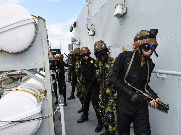 Indian Navy tropps in Mombasa (Photo/ANI)