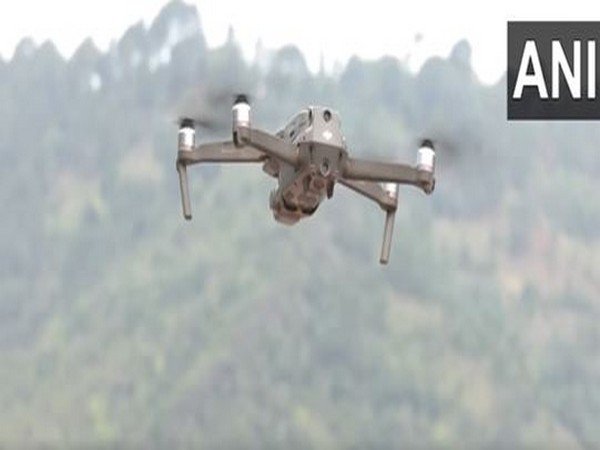 Drones being used for security surveillance ahead of Amarnath Yatra in Udhampur (Photo/ANI)