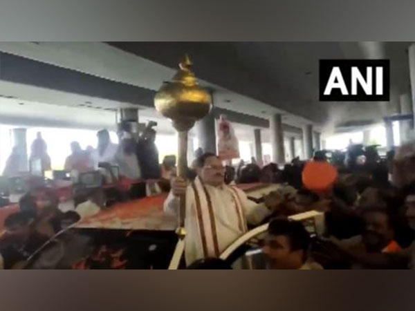 BJP national president JP Nadda in Hyderabad. (Photo/ANI)