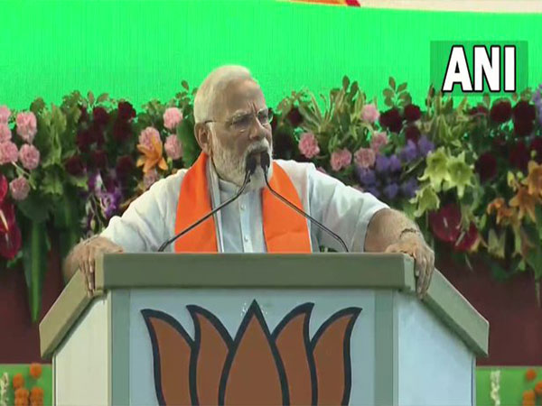 PM Modi addressing parrty booth workers in Bhopal, Madhya Pradesh on Tuesday (Photo/ANI)