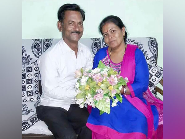 BJP leader Rajendra Pandey with his wife (Photo / Police) 