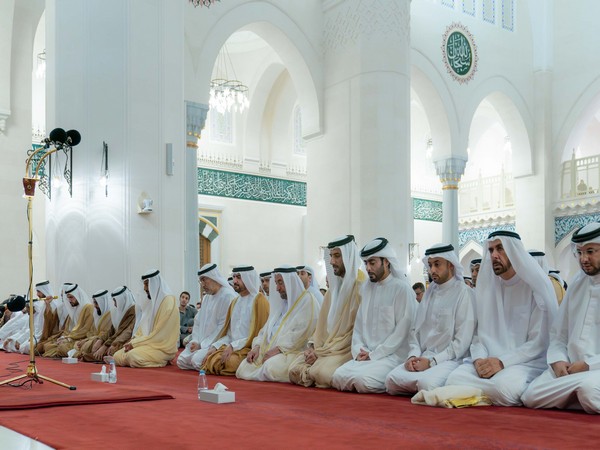 Sharjah Ruler performs Eid Al Adha prayer at Sharjah Mosque (Photo Credit: WAM)