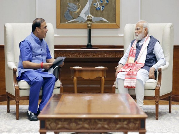 Assam CM Dr Himanta Biswa Sarma with Prime Minister Narendra Modi in Delhi (Photo/ANI)