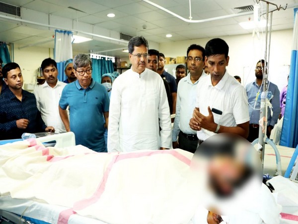 Tripura CM Manik Saha visits injured at the hospital (ANI)