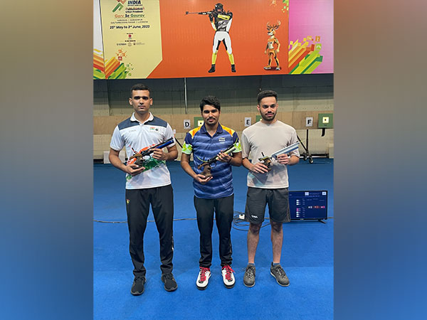 Ujjwal Malik, Saurabh Chaudhary and Udhayveer Sidhu at National Selection Trials (Image: NRAI)